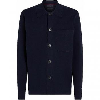 Marinefarbener Cardigan mit Brusttasche | XXL