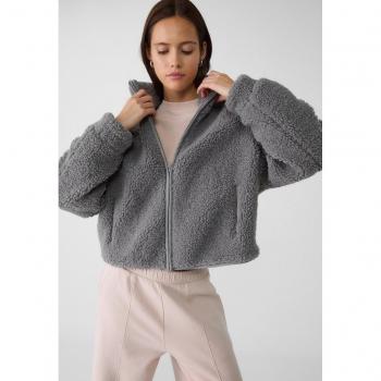Giacca Stradivarius in Montone Sintetico XL Grigio Scuro