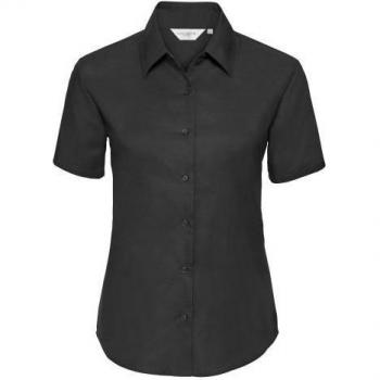 Camicia Oxford Donna Blu Navy 4XL Facile Manutenzione Maniche Corte Russell