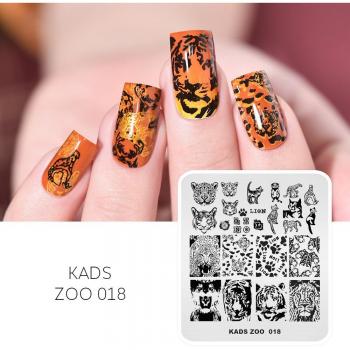 KADS Nail Stamp Plate Zoo 018 Design