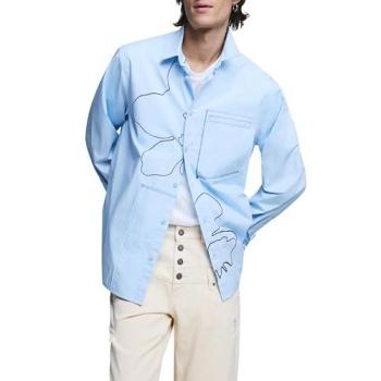 Desigual Masterpiece Embro Herrenhemd – Baumwollstoff, Blau, L