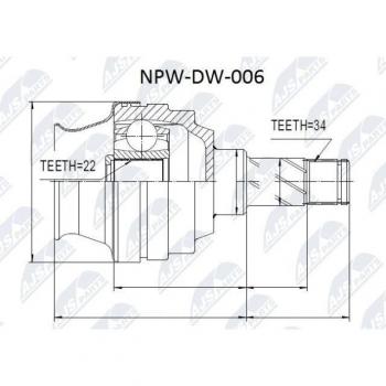 NTY Drive Shaft Coupling Kit (Model NPW‑DW‑006)