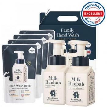 Lait Baobab Purificateur de Mains – Pack Famille 300 ml (2) + Recharge 250 ml (4)