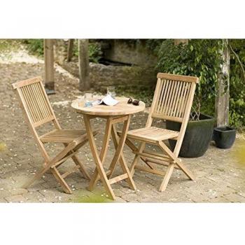 Table Ronde Pliante 60 x 60 cm Brut