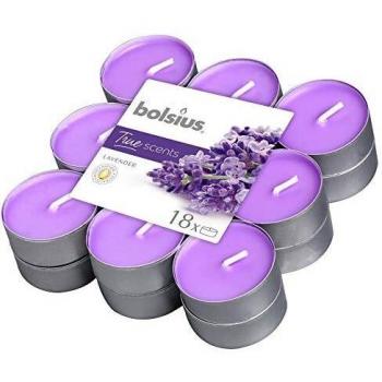 Candele Tealight Profumate Viola, 18 pz Bolsius