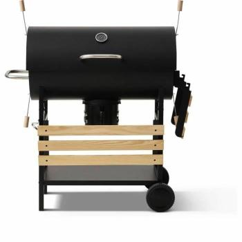Zwarte Houtskoolbarbecue Mike Evolution – 142 x 57 x 112 cm, Kookbox