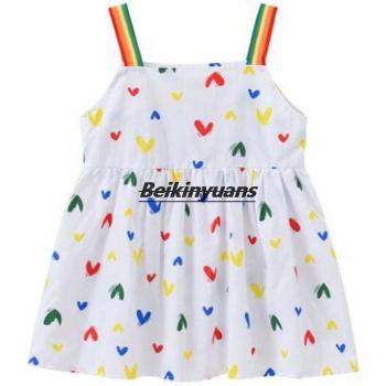 Vestido para niñas de estilo princesa con detalles en arcoíris