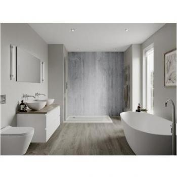 Multipanel Linda Barker Bathroom Wall Panel Hydrolock 2400 x 900mm Concrete Formwood