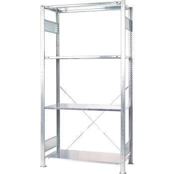 Support de stockage Schulte Green – Cadre en acier, extensible, 4 étagères, B = 1 m, D = 0,4 m, H = 2 m
