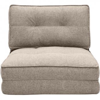 Poltrona letto SALLY in tessuto color talpa
