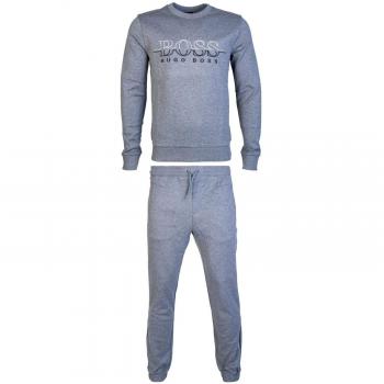 Uomo Felpa Boss Salbo XL Grigio e Nero