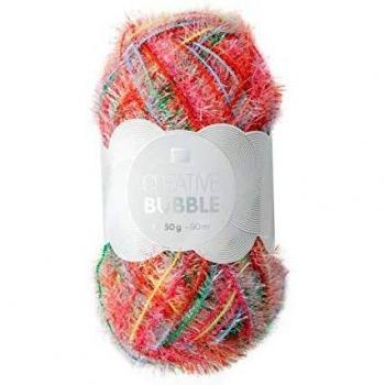 Bobines de fil 100% coton à tricoter 'Creative Bubble Print' imprimées en coule