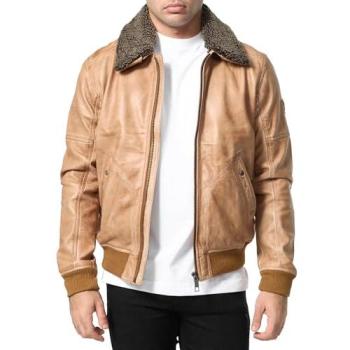 Tazzio Lederjacke Herren, Kamel, XL Edition