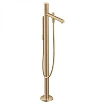 Hansgrohe Axor Uno – Mitigeur bain sur pied, finition 45416140, poignée zéro, bronze brossé