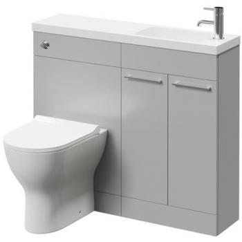 Slimline Round Basin Vanity Unit Toilet Suite
