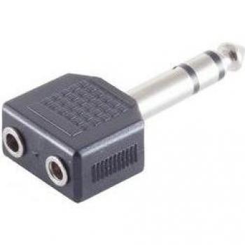 Shiverpeaks Audio Adapter 6,3mm auf 2x 3,5mm Stereo