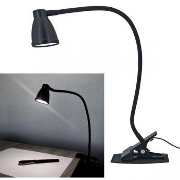 LED Leselampe mit Clip, 45cm, schwarz