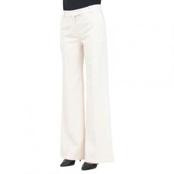 Pantaloni donna vita bassa in twill