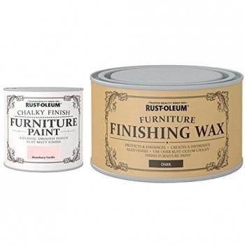 Distressed Finish: Rust‑Oleum Strawberry Vanilla Matte Paint & Wax Set (125 ml + 400 ml)