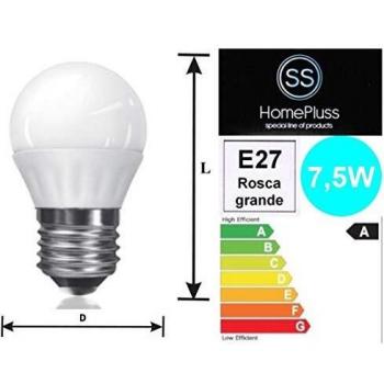 Bombilla Esférica LED E27 7,5W 6000K