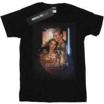 Camiseta Star Wars Episodio II para Mujer Tipo Boyfriend de Algodón