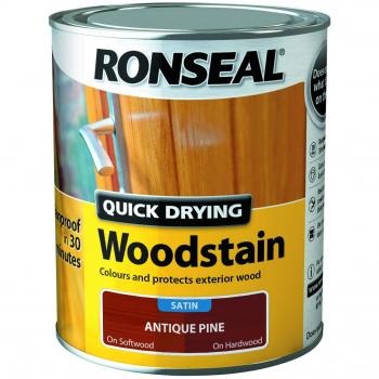 Ronseal Quick Dry Satin Woodstain Antique Pine 750ml