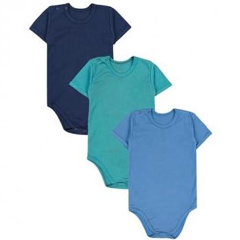 TupTam Kurzarmbody 3er Set für Kinder in Blau und Grün