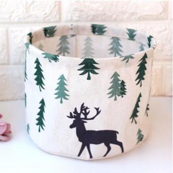 Linen Geometry Pattern Storage Box