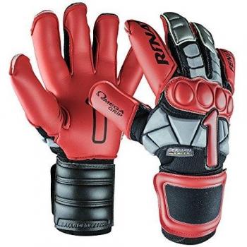 Rinat Erwachsene Torwarthandschuhe – ProFenix 7, Farbvariante Grau/Rot/Schwarz