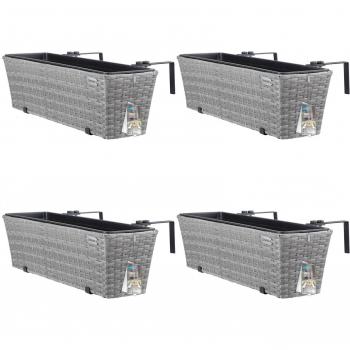 Bac à fleurs 11 litres jardinière pot de fleurs gris