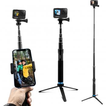 TELESIN 6 in 1 Aluminum Alloy Selfie Stick Monopod for GoPro Hero10 9 DJI