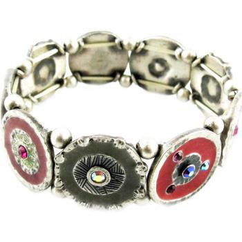 Les Trésors De Lily Mimosas Bracelet – Pink, Red, Grey Edition (E2580)