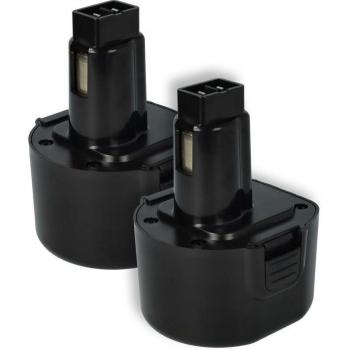 Set de batteries VHbw 2x pour outils Dewalt DE9074, DC9062,