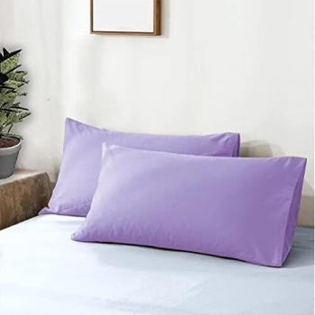 Federe in Tinta Unita Monkey House, 100% puro cotone, Confezione da 2, Chiusura a Pattina, Morbida, leggera, traspirante, misure: 52x82cm