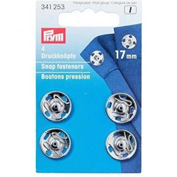 Vis-à-vis à bouton 17 mm argent – Prym