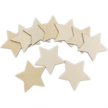 Bois Étoile Blanc – Set de 20 découpes