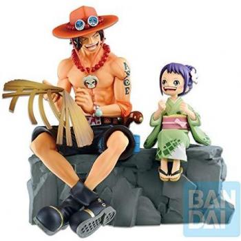 Figurine Portgas D. Ace et Otama One Piece 18 cm