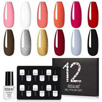 Set de Esmaltes Semipermanentes ROSALIND 12pcs Gel 7ml