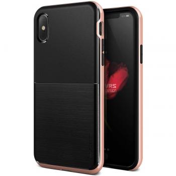 Cover per iPhone X VRS Design Dual Layer Custodia Protettiva Oro Rosso
