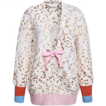 Rich & Royal Strickjacke Colourblock cardigan, caffee latte