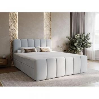 Boxbett mit Stauraum Grau