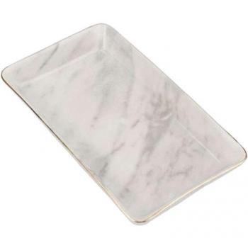European Style Marble Jewelry and Makeup Storage Tray