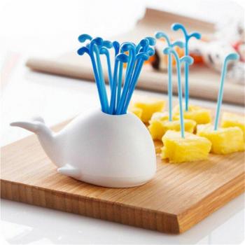 Whale Design Fruit Fork Set