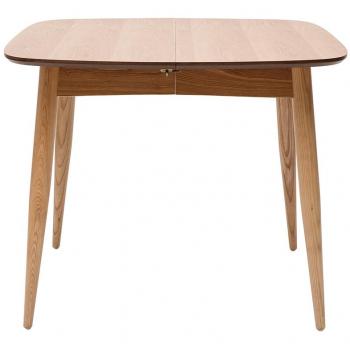 Mesa de comedor extensible Miliboo fresno natural L90-130 cm nordeco