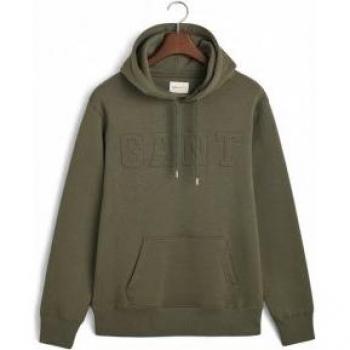Felpa con Cappuccio Gant 201508 S Dark Earthy Green