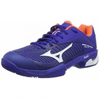 Mizuno Wave Exceed Tour 3 Cc Tennisschuhe für Herren, Reflex Blau/Weiß/Nasturtium