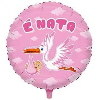 Palloncino Mylar Elio Cicogna Nuvola Rosa 45 cm