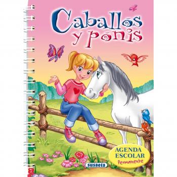 Agenda escolar permanente caballos y ponis