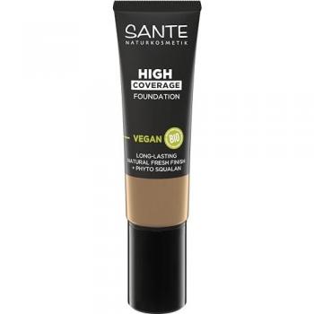 SANTE Hochdeckende Naturkosmetik Foundation 06 Rosé Beige, vegane Grundierung mit Bio-Peptiden, 25 ml
