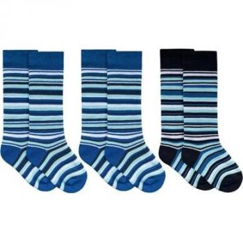 Normani Kinder‑Ringel‑Thermo­Kniestrümpfe Set – 3 Paare – Jungen – Größe 39–42